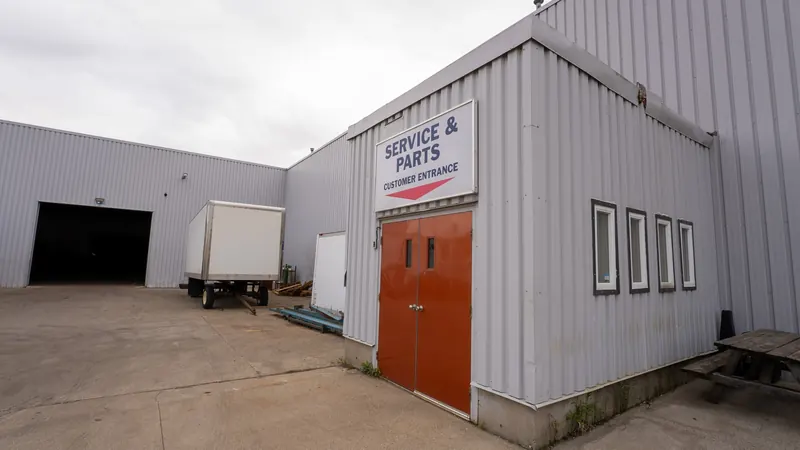 Parts and service entrance outside