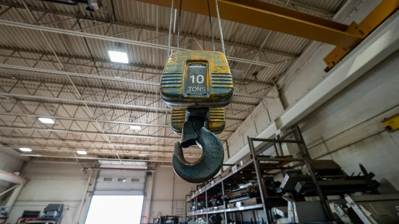 Overhead crane in the shop