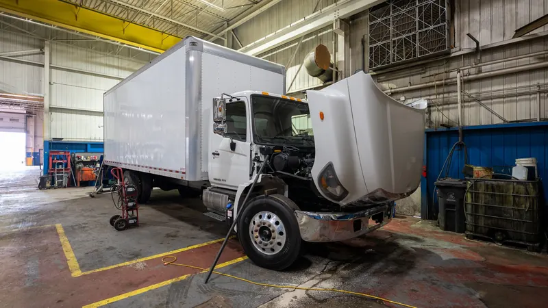 Box truck in for body work