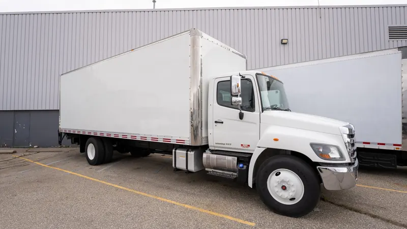 Box truck in the yard