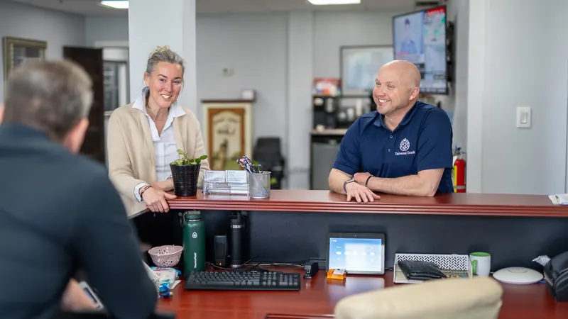 The office team at work