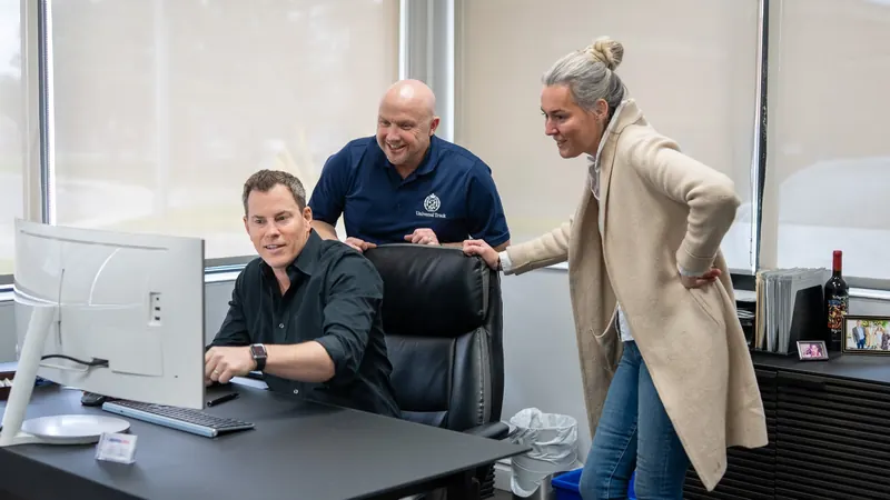 Team reviewing a job together
