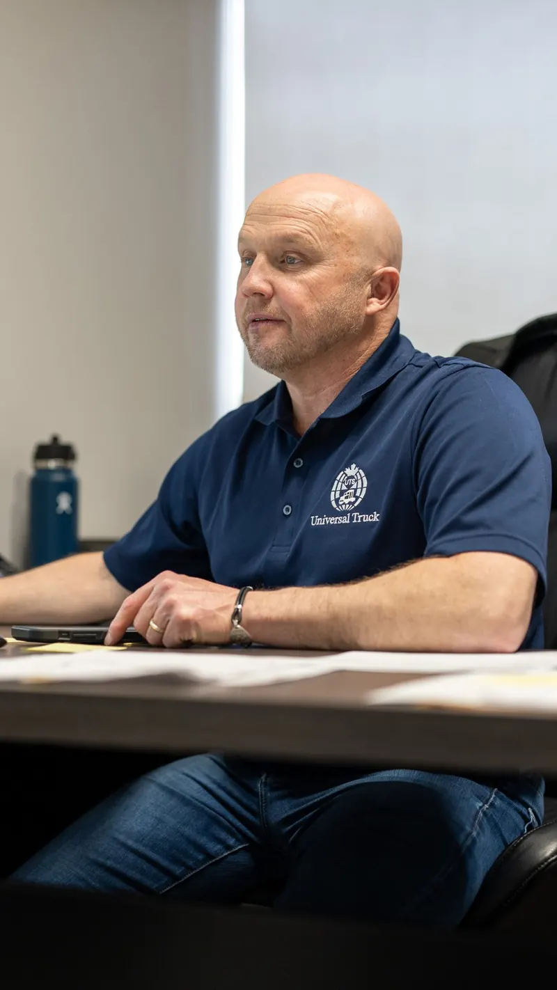 Team member at his desk